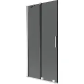 Mexen Velar badwand 2-vleugelig schuifbaar 95 x 150 , grafiet, chroom - 896-095-000-41-01