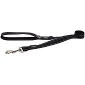 Rogz Reflecterende hondenriem voor extra grote honden 2,54 cm breed 1,83 m lang Zwart