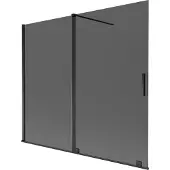 Mexen Velar badwandafscherming 2-delig verschuifbaar 180 x 150 , grafiet, zwart - 896-180-000-41-70