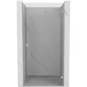 Mexen Lunar-B douchedeur scharnierend rechts 95 , transparant, geborsteld nikkel - 832-095-000-97-00-P