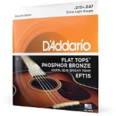 D'addario And Co EFT15 FLAT TOPS PHOSPHOR BRONZE ACOUSTIC GUITAR STRINGS EXTRA LIGHT 10-47
