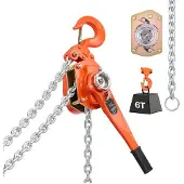 DUOKU Handkettingtakel--Capaciteit 6 Ton-Ferrometalen G80 Ketting van 6 Meter-Dubbele Klinkmechanische Rem