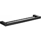 Mexen Pavo dubbele handdoekhouder, zwart - 7030425-70