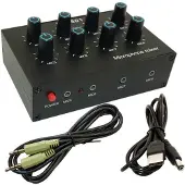 Jojomino -801 Condensatormicrofoon-expander 8-kanaals 3,5 mm mixer Multi-kanaals ingangshub