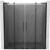 Mexen Velar L Duo schuifbare douchedeur 200 , grafiet, zwart - 871-200-003-42-70
