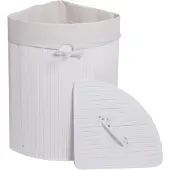 MCW Hoekwasmand -C21, Wasbox wasmand, bamboe 61x48x35cm 50l ~ wit