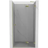 Mexen Lunar draaideur douche rechts 90 , transparant, goud - 834-090-000-50-00-P