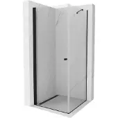 Mexen Pretoria draaideur douchecabine 100 x 100 , transparant, zwart - 852-100-100-70-00