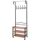 MCW Metalen kapstok Oshawa, staande kapstok kledingstang, 186x65x34cm