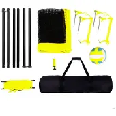 OEM Volleybalnetset, met stevig stalen frame, 21-laags PE-net, in hoogte verstelbaar, ideaal voor tuin, strand en grasveld
