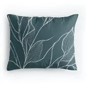 Zelesta Pure Design Katoen Kussensloop set van 2 - White Leaves 60x70cm