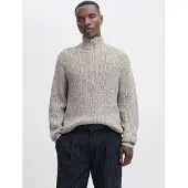 Jack & Jones Trui 'JORBLEECKER' zwart / wit gemêleerd