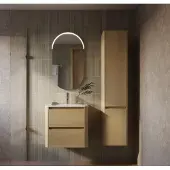 Thebalux Exclusief Sunny greeploze badmeubelset 80cm met afgeronde zijdes eiken licht