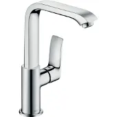 Hansgrohe Metris ééngreeps wastafelmengkraan 230 hoge uitloop en push-open afvoergarnituur - voorsprong uitloop 155 mm