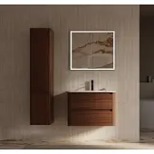 Thebalux Exclusief Sunny greeploze badmeubelset 80cm met afgeronde zijdes eiken warm