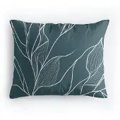Zelesta Pure Design Katoen Kussensloop set van 2 - White Leaves 80x80cm