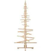 vidaXL Kerstdecoratie kerstboom 180 cm massief grenenhout