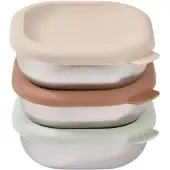 Beaba Snack Bewaarbakjes 3-delig Rvs Naturel
