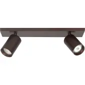 Highlight Opbouwspot Mila 2-lichts recht choco