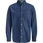 Jack & Jones Overhemd 'JJEBROOK' blauw denim