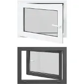 vidaXL Kelderraam RISOR 80 x 70 cm PVC en Glas Antraciet