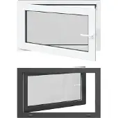 vidaXL Kelderraam RISOR 100 x 70 cm PVC en Glas Antraciet