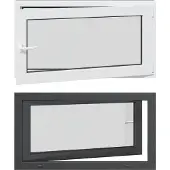 vidaXL Kleur binnenkant kelderraam Wit RISOR 110 x 60 cm