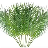 OEM Kunststof Areca-palmbladeren, 68 cm, tropisch design, bruin, kunstmatig, 12 stuks