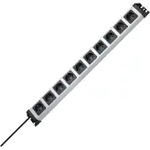 Kopp 227120011 Stekkerdoos 10-voudig Grijs, Zwart Randaarde stekker 1 stuk(s)