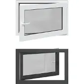 vidaXL Kelderraam RISOR 90 x 60 cm PVC en Glas Antraciet