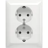 Busch Jaeger BJ SCHUKO dubbele stopcontact, 202 EUJB-914, met volledige afdekking, EBS