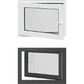 vidaXL Kleur binnenkant kelderraam Wit RISOR 80 x 70 cm