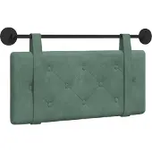 vidaXL Hangend hoofdbord Zeegroen Fluweel