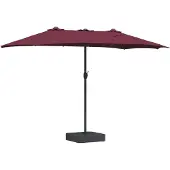 Syfax Tuinparasol Bordeaux Rood 385 x 209 x 244 cm Polyester