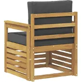 vidaXL 2 Stuk Buiten bank set Polyester Wit en Anthraciet
