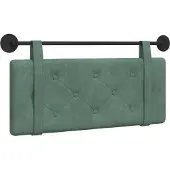 vidaXL Hangend hoofdbord Zeegroen Fluweel