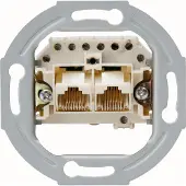 Kopp Koppeling 33369401, RJ-11 + RJ-45, Wit, Kunststof, Thermoplastisch, IP20, 1 stuk