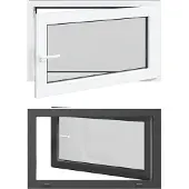 vidaXL Kelderraam RISOR 100 x 70 cm PVC en Glas Antraciet