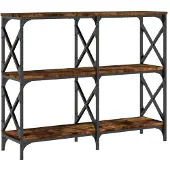 vidaXL Wandtafel 100x28x80,5 cm bewerkt hout gerookt eikenkleurig