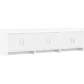 vidaXL TV Kast 168 x 33 x 47 cm Wit Bewerkt hout