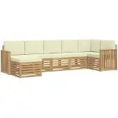 Syfax Buiten bankenset 7 pcs Wit en crèmekleurig