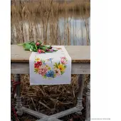 Vervaco - Perlaida loper kit - Kleurige bloemen - PN-0183727 - Borduren - Borduurpakket - Borduurpakket volwassenen - Borduurpakket kind