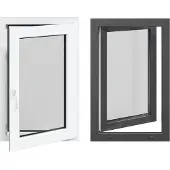 vidaXL Kleur binnenkant kelderraam Wit RISOR 60 x 100 cm