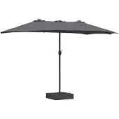 Syfax Tuinparasol Antraciet 385 x 209 x 244 cm Polyester