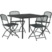 vidaXL Buitenmeubels set 5 pcs Antracietkleurig Ijzer en Staal