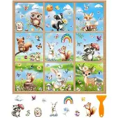 OEM Kinderen, herten, vos, konijn, eekhoorn, raamfolie, herbruikbare raamstickers