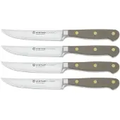 Wüsthof Classic Color Velvet Oyster 1061760401, 4-delige steakmessenset