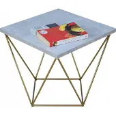 FutuStal Serie - Gouden Draden Tafel - Betonlook - 37cm Hoogte