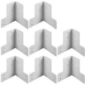 Vevor Hoekbeugels 8 st. Hoekverbinding Verzinkt Staal Angle Bracket Joist Timber