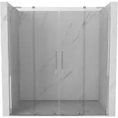 Mexen Velar L Duo schuifdouchedeur 200 , transparant, chroom - 871-200-003-02-01